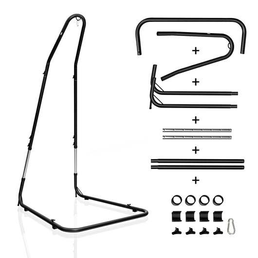 Supporto regolabile per sedia amaca con gancio di sicurezza, Struttura resistente per amaca per interno e esterno-Amache e supporto