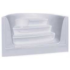 Scala monoblocco in vetroresina per piscina interrata colore bianco