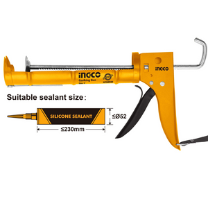pistola silicone extra spessore 1mm asta dentellata applicazione siliconi ingco
