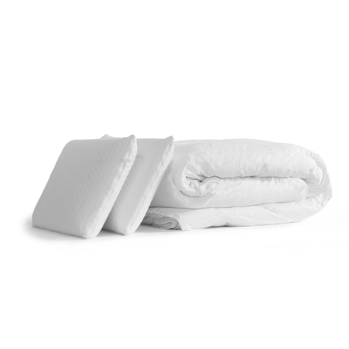 Pacchetto letto completo - Materasso 140x190cm + Box spring con doghe (kit) + 2 cuscini + Piumone - Regen