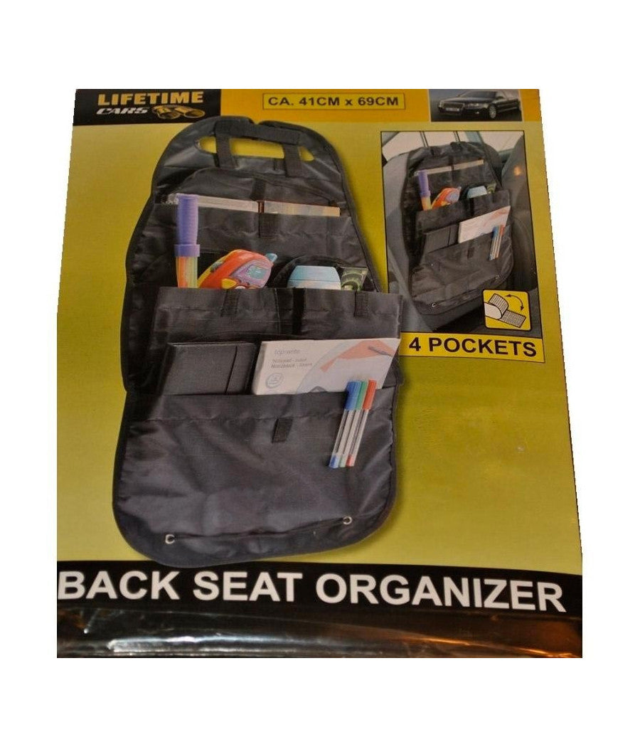 Organiser Pieghevole Auto Portaoggetti Viaggio Sedile Posteriore Sistema Strappo         