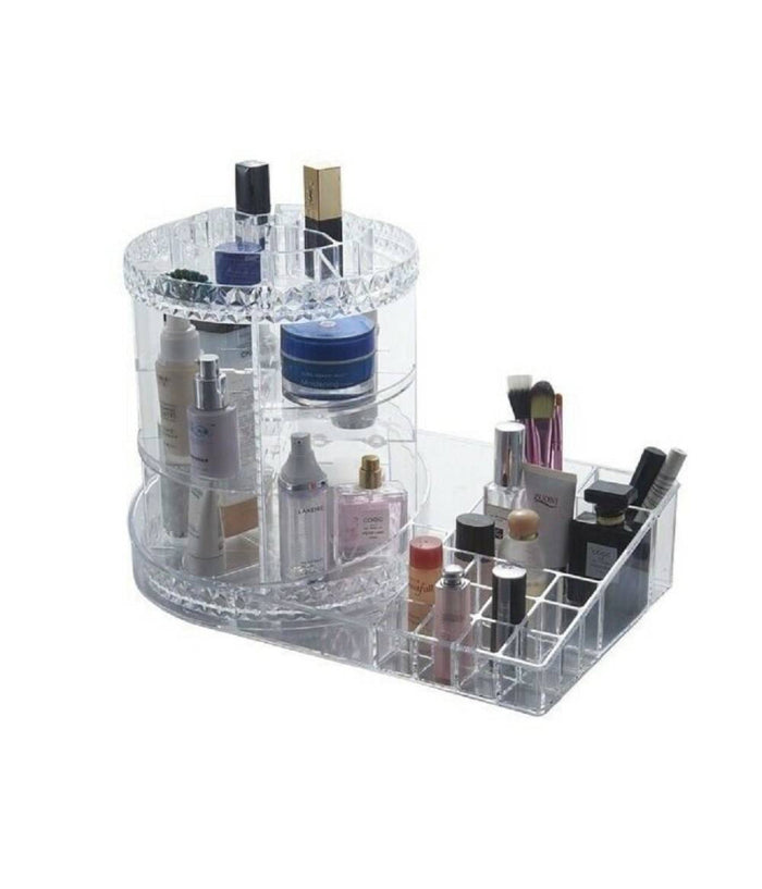 Organizer 2in1 Trasparente Crilex Per Gioielli Trucchi Cosmetici Make-up 59070         