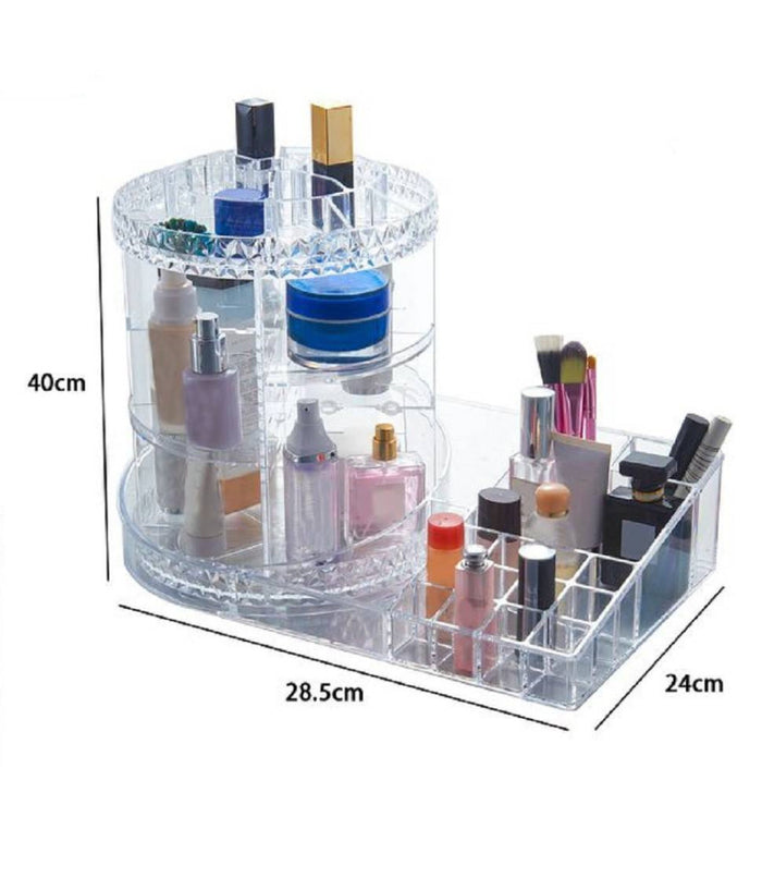 Organizer 2in1 Trasparente Crilex Per Gioielli Trucchi Cosmetici Make-up 59070         