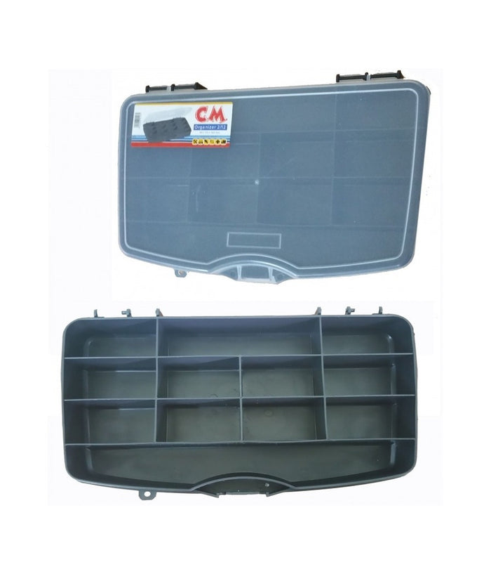 Organizer 4 X 15.5 X 26.5cm Cassetta Attrezzi Porta Minuteria Minuterie 12 Vaschette         