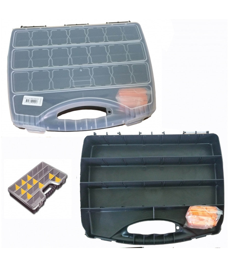 Organizer 48cm Cassetta Attrezzi Porta Minuteria Minuterie 26 Vaschette         