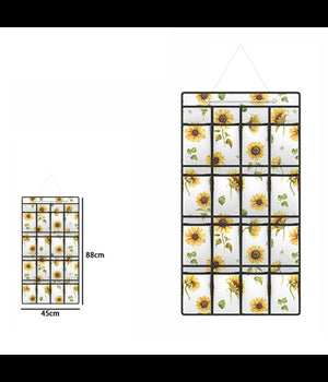 Organizer A Sospensione Da Parete 16 Scomparti Tasche Porta Oggetti 45x88 Cm         