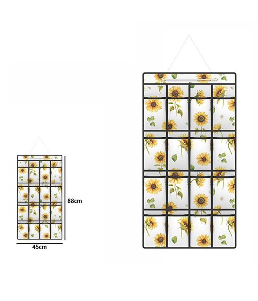 Organizer A Sospensione Da Parete 16 Scomparti Tasche Porta Oggetti 45x88 Cm         