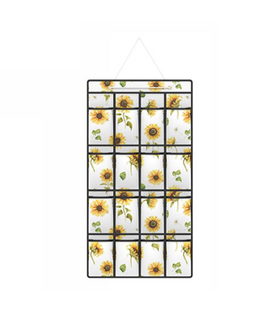 Organizer A Sospensione Da Parete 16 Scomparti Tasche Porta Oggetti 45x88 Cm         