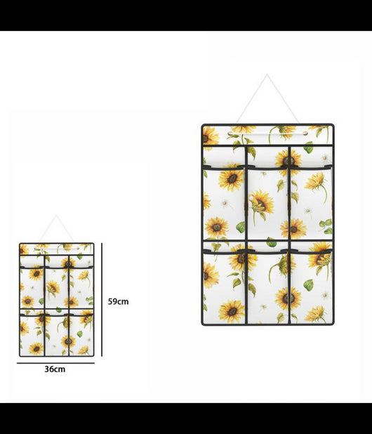 Organizer A Sospensione Da Parete 6 Scomparti Tasche Porta Oggetti 36x59 Cm         