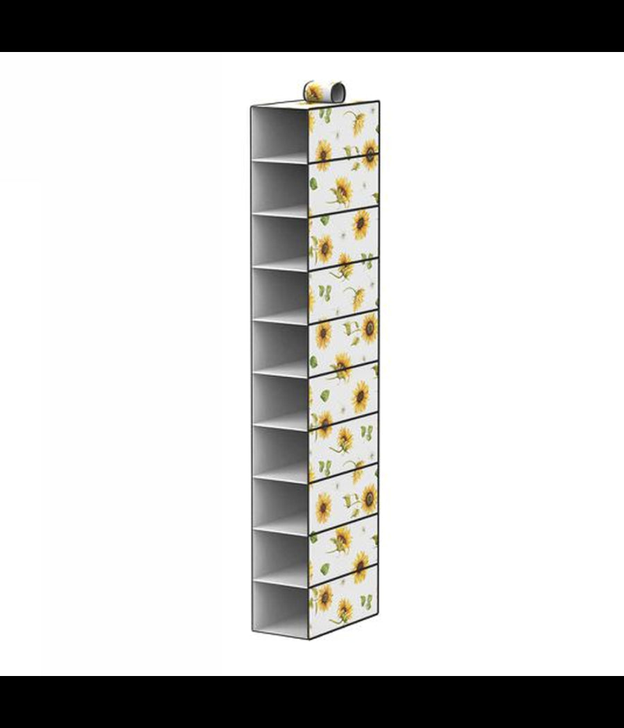 Organizer Armadio 10 Ripiani Scaffale Pensile Porta Oggetti Borse 15x30x120 Cm         