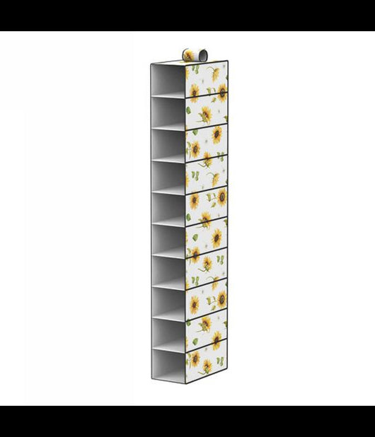 Organizer Armadio 10 Ripiani Scaffale Pensile Porta Oggetti Borse 15x30x120 Cm         