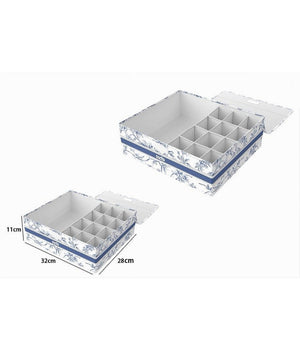 Organizer Armadio 12+1 Scomparti Scatola Salvaspazio 32x28x11 Cm Fantasia 87324         