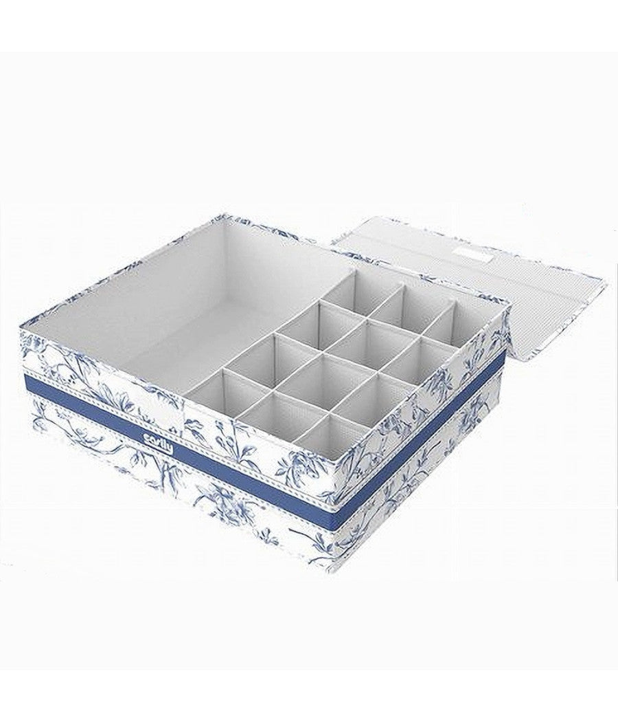 Organizer Armadio 12+1 Scomparti Scatola Salvaspazio 32x28x11 Cm Fantasia 87324         