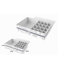 Organizer Armadio 16 + 1 Scomparti Scatola Salvaspazio 43x28x11cm Fantasia 87325         