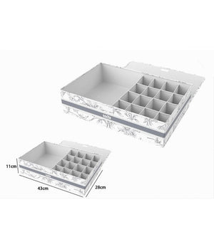 Organizer Armadio 16 + 1 Scomparti Scatola Salvaspazio 43x28x11cm Fantasia 87325         