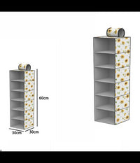 Organizer Armadio 6 Ripiani Strati Pensile Porta Oggetti Scaffale 30x30x60 Cm         