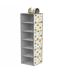 Organizer Armadio 6 Ripiani Strati Pensile Porta Oggetti Scaffale 30x30x60 Cm         