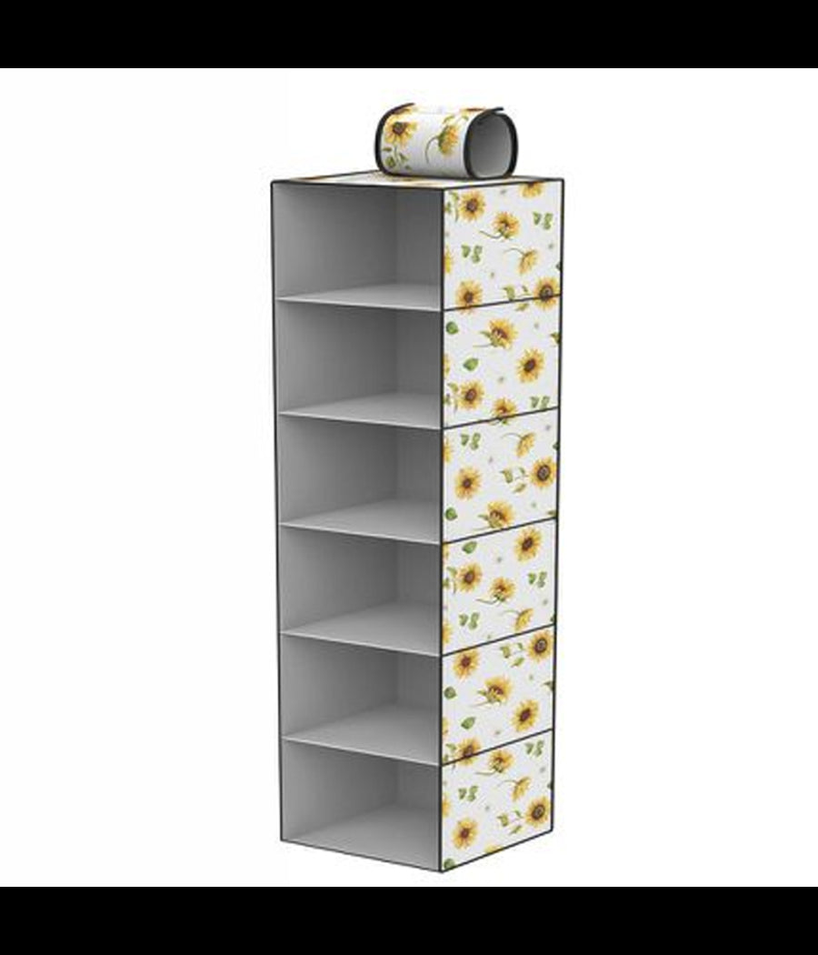 Organizer Armadio 6 Ripiani Strati Pensile Porta Oggetti Scaffale 30x30x60 Cm         