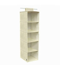 Organizer Armadio Porta Tutto Pensile Tessuto Scarpe Borse 5 Piani 30x30x100cm         