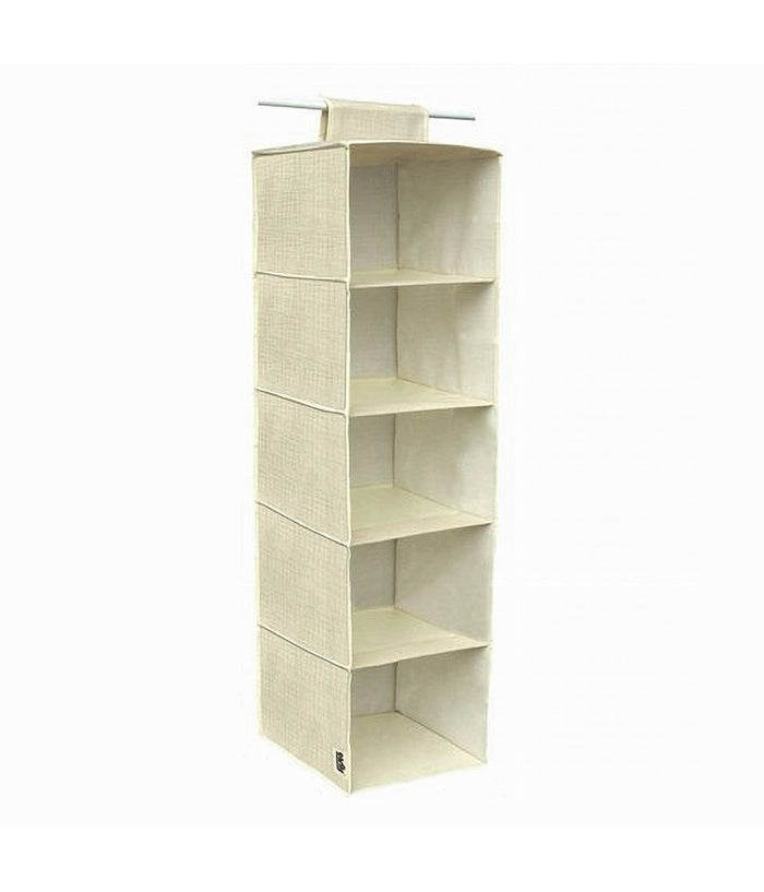 Organizer Armadio Porta Tutto Pensile Tessuto Scarpe Borse 5 Piani 30x30x100cm         