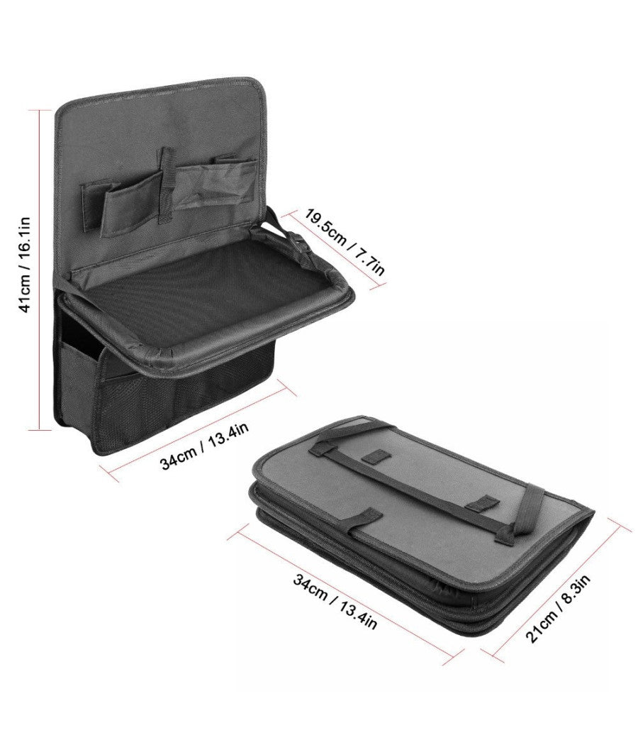 Organizer Borsa Salvaspazio Per Sedile Posteriore Auto Con Mensola Porta Oggetti         