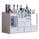 Trade Shop - Organizer Compatto Multistrato Con Specchio Cassetti Per Trucco Accessori Gioielli         