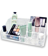 Organizer Cosmetici Make Up Accessori Espositore 16 Scomparti 17 X 9cm Acrilico         