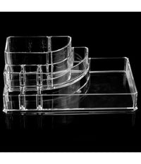 Organizer Cosmetici Make Up Accessori Espositore 8 Scomparti 17x9cm Acrilico         