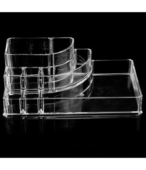 Organizer Cosmetici Make Up Accessori Espositore 8 Scomparti 17x9cm Acrilico         