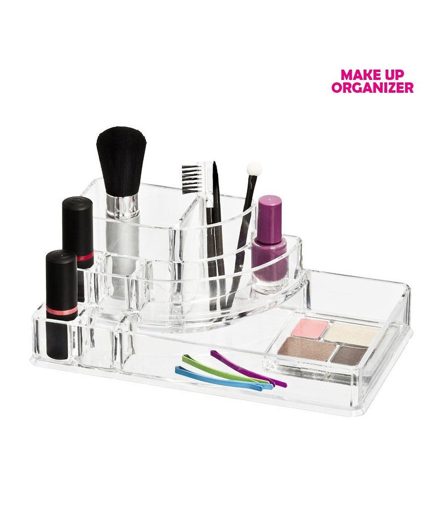 Organizer Cosmetici Trucco Make Up 8 Comparti Organizzatore In Acrilico Beauty         