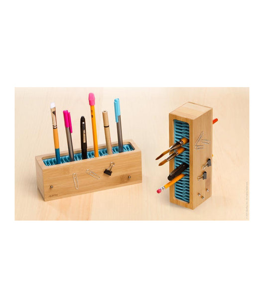 Organizer Da Tavolo Scrivania Porta Penne Pennelli Trucco Makeup 18x6x7cm         