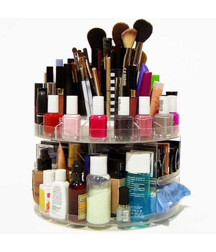 Organizer Espositore Cosmetici Make Up Trucco Girevole Rotante 360° Glam Caddy         