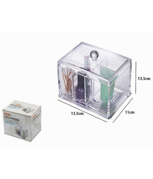 Organizer Espositore Rettangolare 4 Comparti  10243 Trucco Make Up Acrilico         