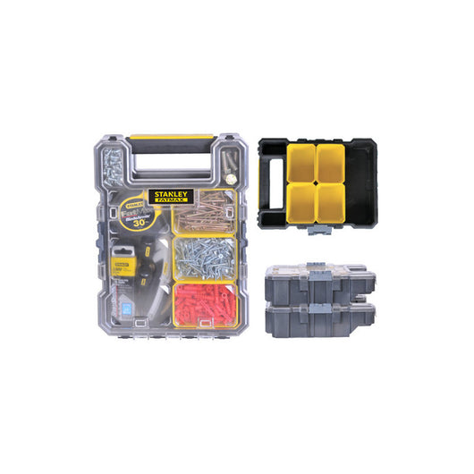 Organizer FatMax 36×11×26 cm con 6 contenitori rimovibili e coperchio trasparente – Stanley