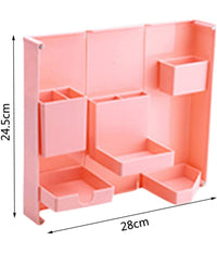 Organizer In Plastica Per Trucchi Da Scrivania 24.5 X 28 Cm Pochetta Per Trucchi         