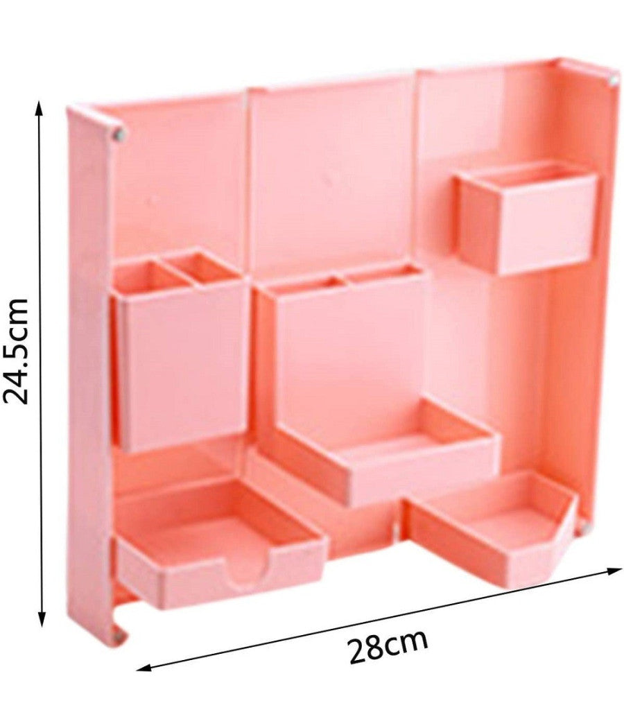 Organizer In Plastica Per Trucchi Da Scrivania 24.5 X 28 Cm Pochetta Per Trucchi         