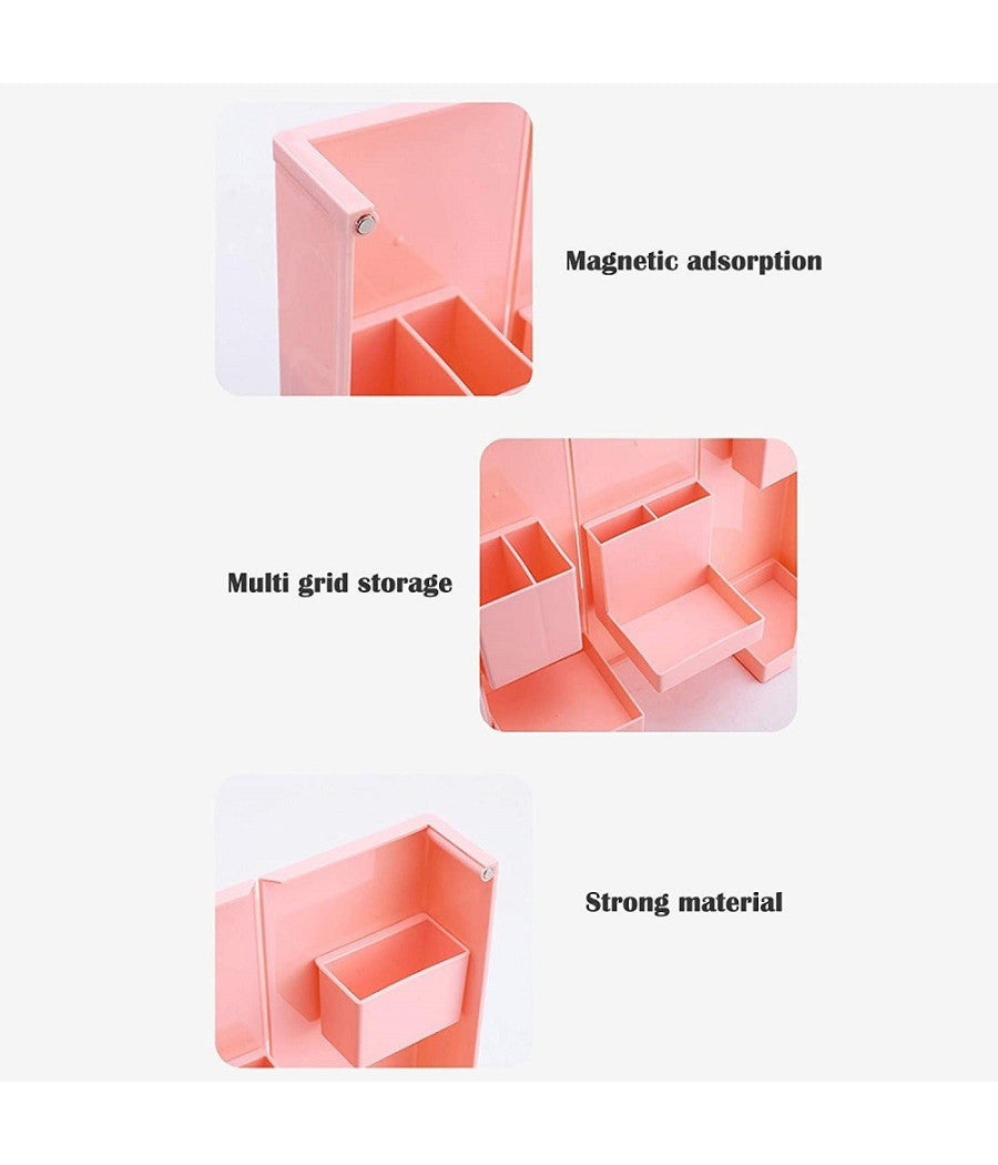 Organizer In Plastica Per Trucchi Da Scrivania 24.5 X 28 Cm Pochetta Per Trucchi         