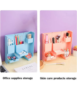 Organizer In Plastica Per Trucchi Da Scrivania 24.5 X 28 Cm Pochetta Per Trucchi         