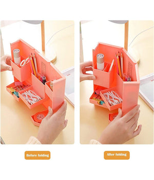 Organizer In Plastica Per Trucchi Da Scrivania 24.5 X 28 Cm Pochetta Per Trucchi         