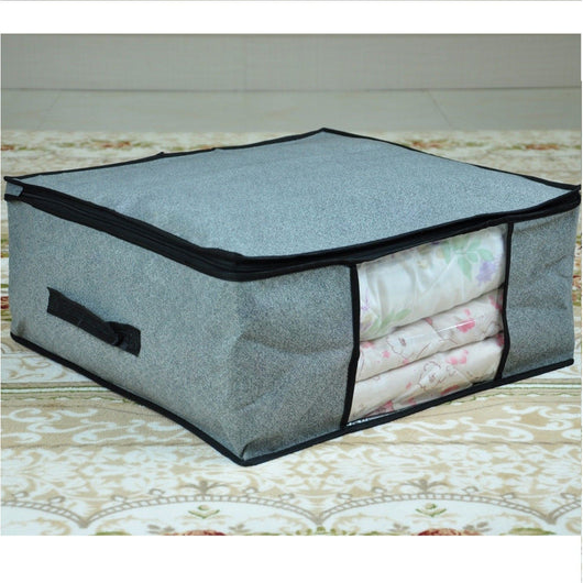 Trade Shop - Organizer In Tessuto Contenitore Vestiti Lenzuola Salvaspazio 45x45x20cm -