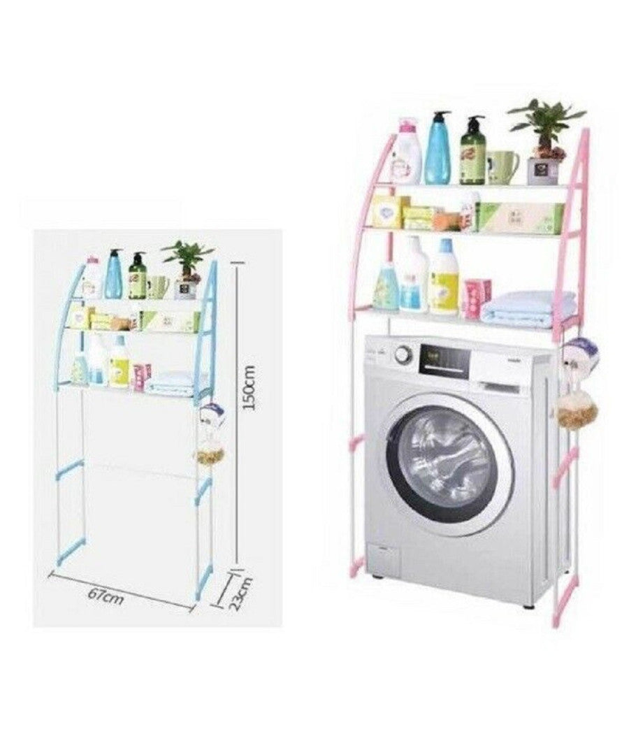Organizer Mensole Scaffale Sopra Lavatrice Wc Bagno Salvaspazio         