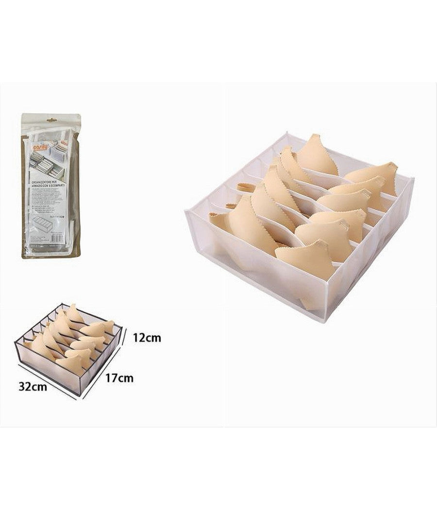 Organizer Organizzatore Per Armadi Cassetti Mobile Pieghevole 6 Scomparti 87406         