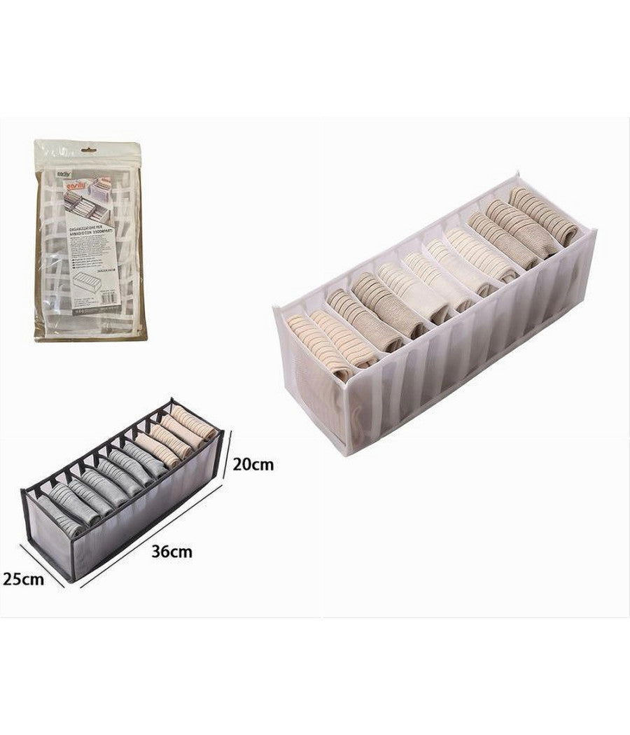 Organizer Organizzatore Per Armadio Cassetti Pieghevole Con 9 Scomparti 87408         