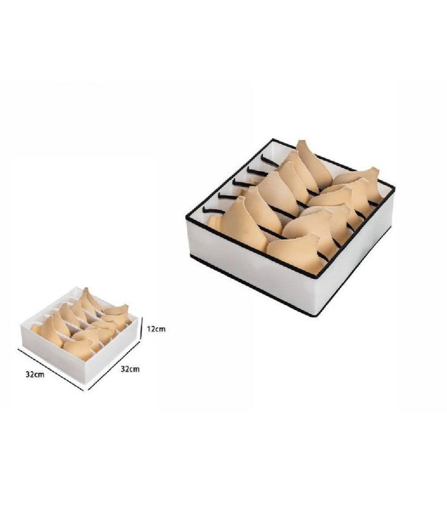 Organizer Organizzatore Per Cassetti Armadio Mobile 32x32x12cm 6 Scomparti 69590         