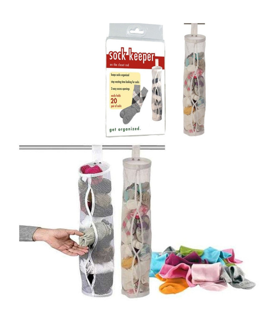 Organizer Per 20 Paia Di Calzini Mai Piu Calzini Sparsi Per Casa Da Appendere         