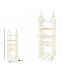 Organizer Per Armadi 5 Ripiani Con Ganci Grucce Salvaspazio 97 X 29 X 29cm 70947         