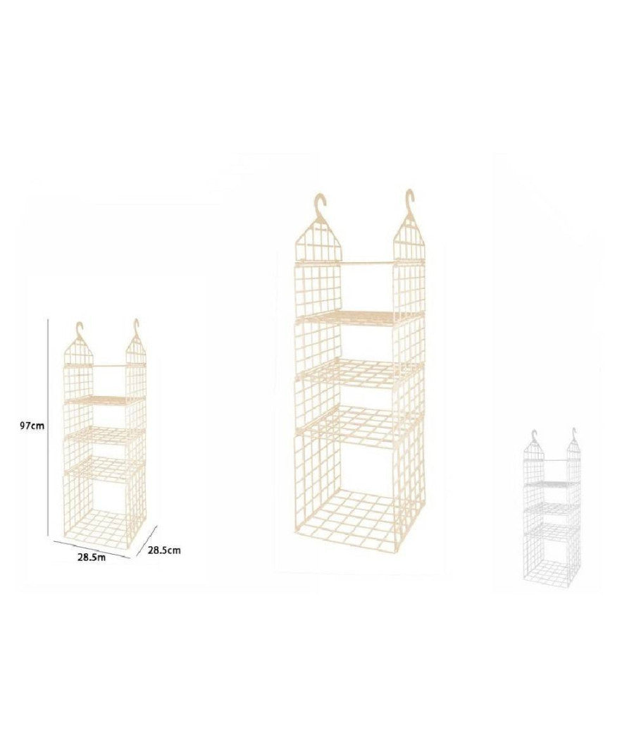 Organizer Per Armadi 5 Ripiani Con Ganci Grucce Salvaspazio 97 X 29 X 29cm 70947         