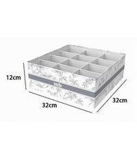 Organizer Per Armadio 12 Scomparti Scatola Salvaspazio 32x32x12cm Fantasia 87331         