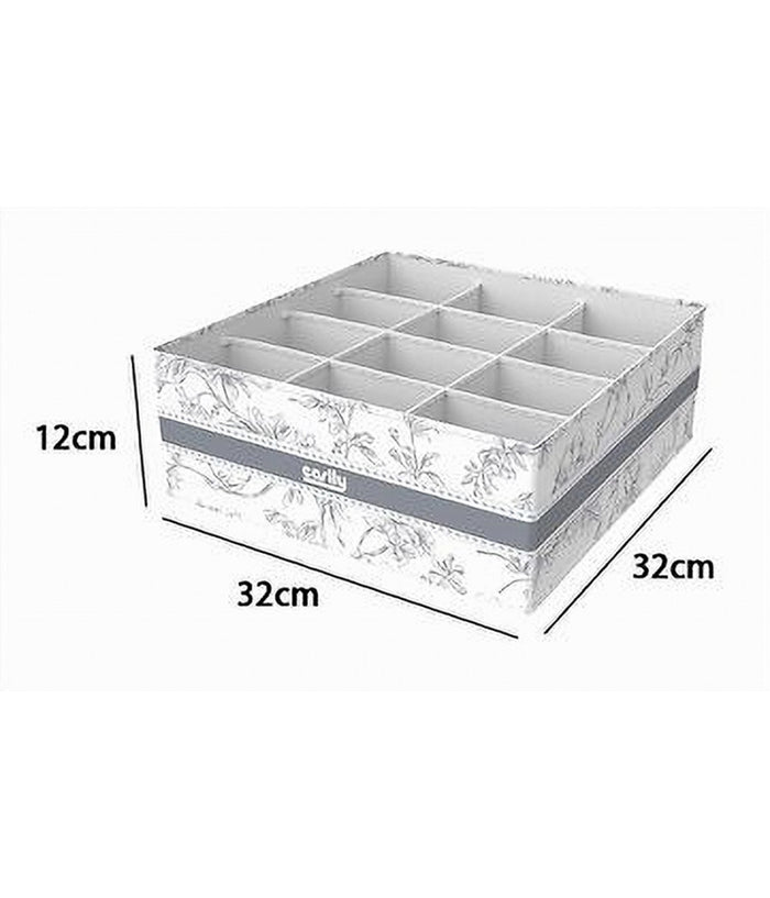 Organizer Per Armadio 12 Scomparti Scatola Salvaspazio 32x32x12cm Fantasia 87331         