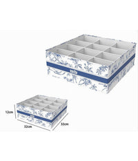 Organizer Per Armadio 12 Scomparti Scatola Salvaspazio 32x32x12cm Fantasia 87331         